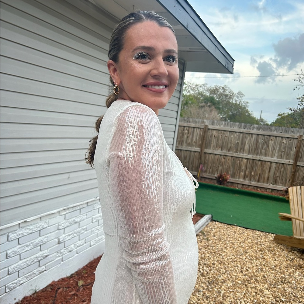 Shopbop white sequin dress